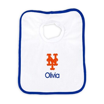 Newborn & Infant New York Mets White Personalized Bib