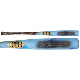 Pete Alonso New York Mets Autographed Fanatics Authentic Bat - Art by Stadium Custom Kicks - #1 of Limited Edition 1 - XJ05530429
