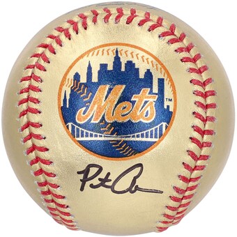 Autographed New York Mets Pete Alonso Fanatics Authentic Gold Leather Baseball