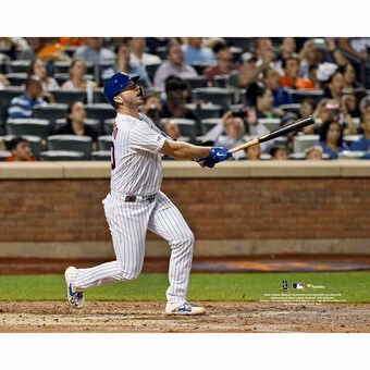 Unsigned New York Mets Pete Alonso Fanatics Authentic Home Run Hit vs. Atlanta Braves Photograph