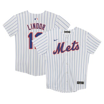 Preschool New York Mets Francisco Lindor Nike White Home Game Jersey