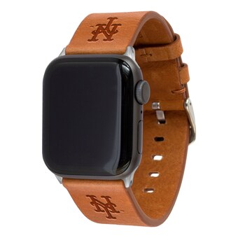 New York Mets Tan Leather Apple Watch Band