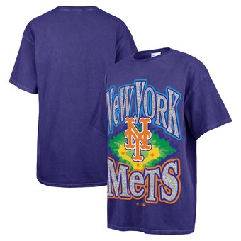 Women's New York Mets '47 Navy Flashing Lights Boyfriend T-Shirt