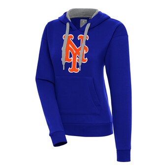 Women's New York Mets  Antigua Royal Victory Pullover Hoodie