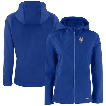 Women's New York Mets Cutter & Buck Royal Evoke Eco Softshell Recycled Full-Zip Jacket