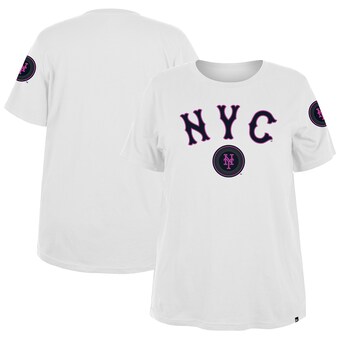 Women's New York Mets  New Era White 2024 City Connect Plus Size T-Shirt