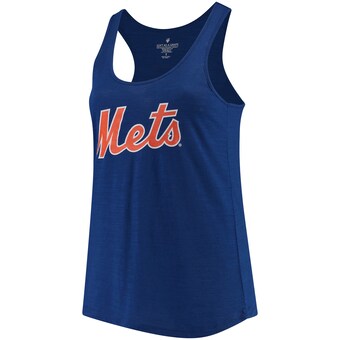 Women's New York Mets Soft as a Grape Royal Plus Size Swing for the Fences Racerback Tank Top