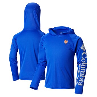 Youth New York Mets Columbia Royal Terminal Tackle Long Sleeve Hoodie T-Shirt