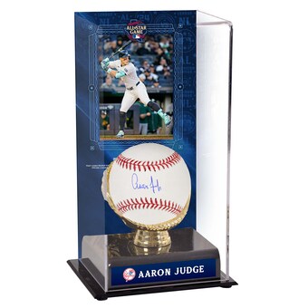 Aaron Judge New York Yankees Autographed Fanatics Authentic 2024 MLB All-Star Game Baseball and 2024 MLB All-Star Sublimated Baseball Display Case with Image