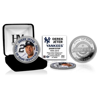 New York Yankees Derek Jeter Highland Mint 2020 Hall of Fame Induction Color Silver Coin