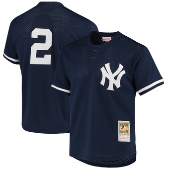 Derek Jeter New York Yankees Mitchell & Ness Cooperstown Collection 1995 Batting Practice Jersey - Navy