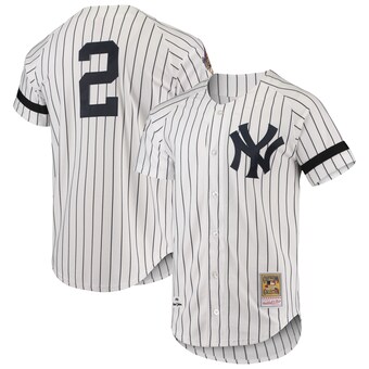 Men's New York Yankees Mitchell & Ness White Cooperstown Collection 1996 Authentic Home Jersey