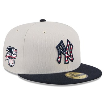  New York Yankees New Era 2024 Fourth of July 59FIFTY Fitted Hat - Khaki/Black