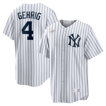 Men's New York Yankees Lou Gehrig Nike White Home Cooperstown Collection Player Jersey
