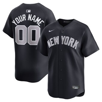  New York Yankees Nike  Alternate Limited Custom Jersey – Navy