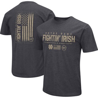 Notre Dame Fighting Irish Colosseum Big & Tall OHT Military Appreciation Playbook T-Shirt - Heather Black