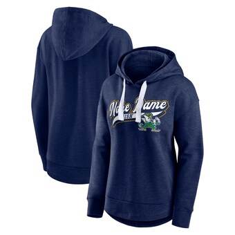 Notre Dame Fighting Irish Fanatics Women's Tailsweep Pullover Hoodie - Heather Navy