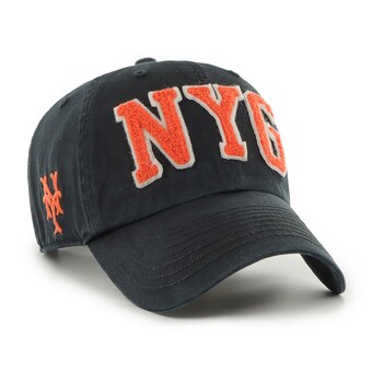 Men's New York Giants '47 Black Cooperstown Collection Hand Off Clean Up Adjustable Hat