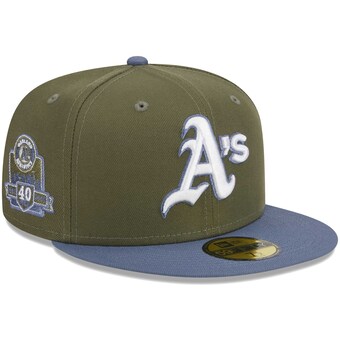 Men's Oakland Athletics New Era Olive/Blue 59FIFTY Fitted Hat