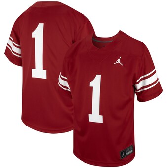 #1 Oklahoma Sooners Jordan Brand Youth Untouchable Replica Game Jersey - Crimson