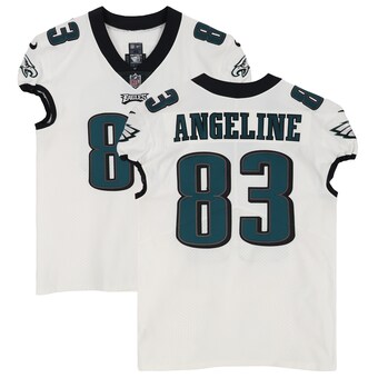 Cary Angeline Philadelphia Eagles Fanatics Authentic Player-Issued #83 White Jersey from the 2020-21 NFL Season