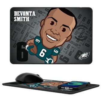 Philadelphia Eagles DeVonta Smith Emoji Design Wireless Charger & Mouse Pad