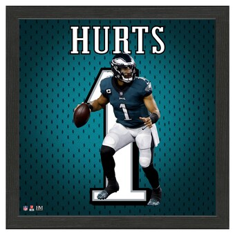 Highland Mint Jalen Hurts Philadelphia Eagles 13" x 13" Impact Jersey Frame