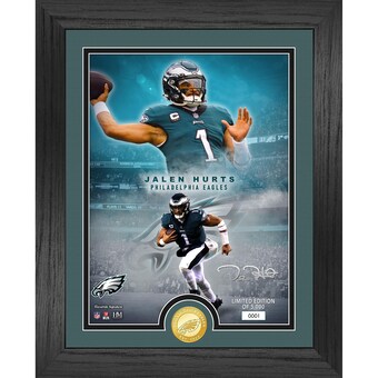 Philadelphia Eagles Jalen Hurts Highland Mint 13" x 16" Bronze Coin Photo Mint