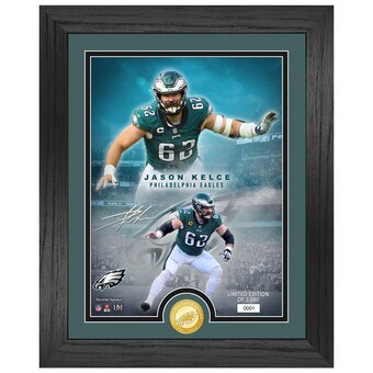 Philadelphia Eagles Jason Kelce Highland Mint 13'' x 16'' Bronze Coin Photo Mint