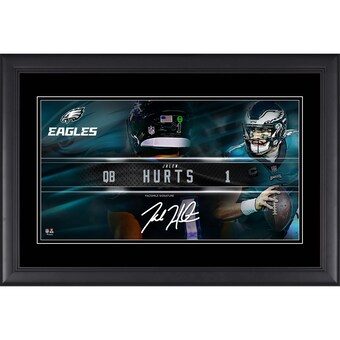 Jalen Hurts Philadelphia Eagles Facsimile Signature Fanatics Authentic Framed 10" x 18" Player Nameplate Collage