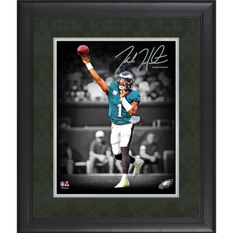 Jalen Hurts Philadelphia Eagles Facsimile Signature Framed 11" x 14" Spotlight Photograph