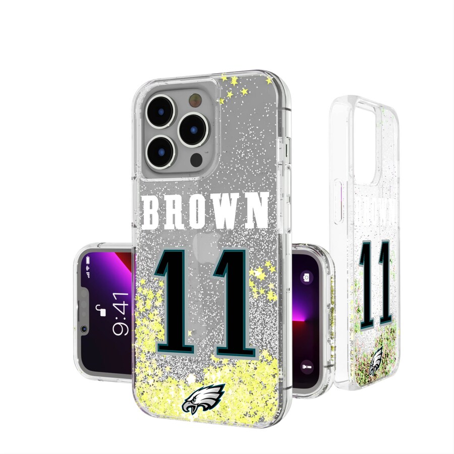 Philadelphia Eagles A.J. Brown Keyscaper iPhone Glitter Phone Case