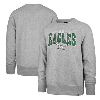 Men's Philadelphia Eagles '47 Gray Varsity Block Headline Pullover Sweatshirt