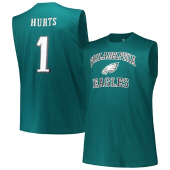 Men's Philadelphia Eagles Jalen Hurts Fanatics Midnight Green Big & Tall Muscle Tank Top