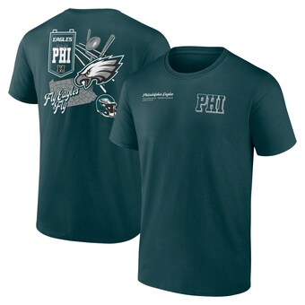 Men's Philadelphia Eagles Fanatics Midnight Green Split Zone T-Shirt