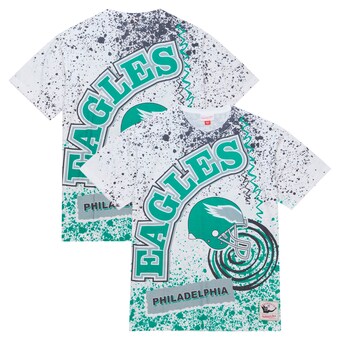 Men's Philadelphia Eagles Mitchell & Ness White Team Burst Sublimated T-Shirt