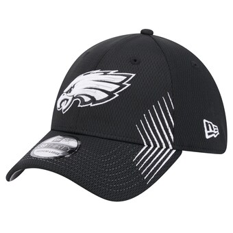 Men's Philadelphia Eagles New Era Black Active 39THIRTY Flex Hat