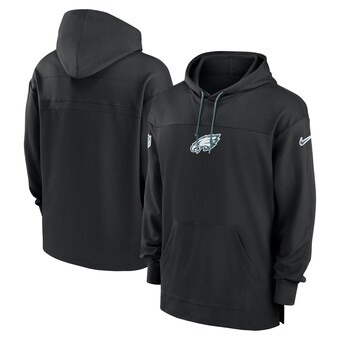 Men's Philadelphia Eagles Nike Black Sideline Jersey Performance Pullover Hoodie