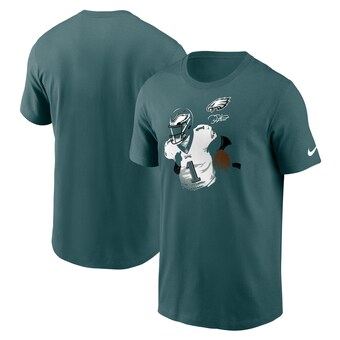 Men's Philadelphia Eagles Jalen Hurts Nike Midnight Green Player Graphic T-Shirt