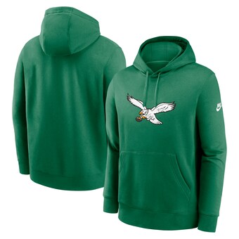 Men's Philadelphia Eagles Nike Kelly Green Rewind Club Logo Pullover Hoodie