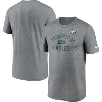 Men's Philadelphia Eagles Nike Heather Charcoal Property Of Legend Performance T-Shirt