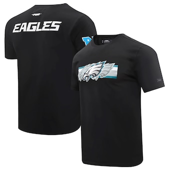 Men's Philadelphia Eagles Pro Standard Black Retro Striper T-Shirt
