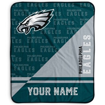 Philadelphia Eagles Pegasus 50" x 60" Split Wordmark Personalized Fleece Blanket