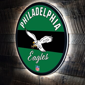 Philadelphia Eagles 23" LED Retro Logo Round Wall Sign