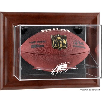 Philadelphia Eagles Fanatics Authentic Brown Framed Wall-Mountable Football Display Case