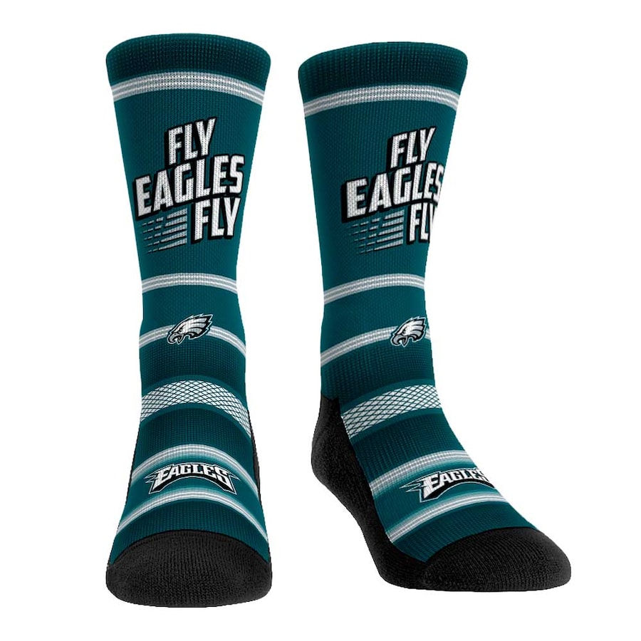 Philadelphia Eagles Rock Em Socks Team Slogan Crew Socks