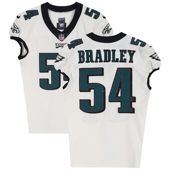 Shaun Bradley Philadelphia Eagles Fanatics Authentic Player-Issued #54 White Jersey from the 2020-21 NFL Season