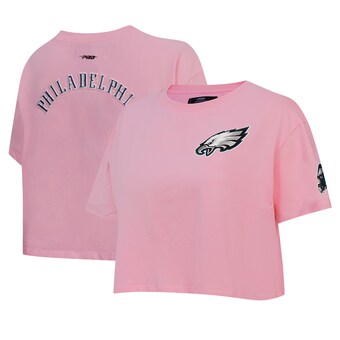 Women's Philadelphia Eagles Pro Standard Pink Cropped Boxy T-Shirt