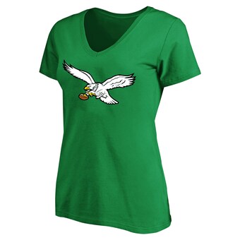 Women's Philadelphia Eagles Profile Kelly Green Plus Size Retro Logo T-Shirt