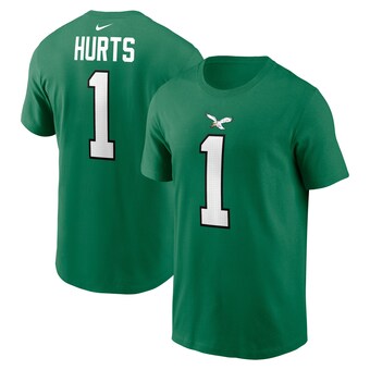 Youth Philadelphia Eagles Jalen Hurts Kelly Green Nike Player Name & Number T-Shirt